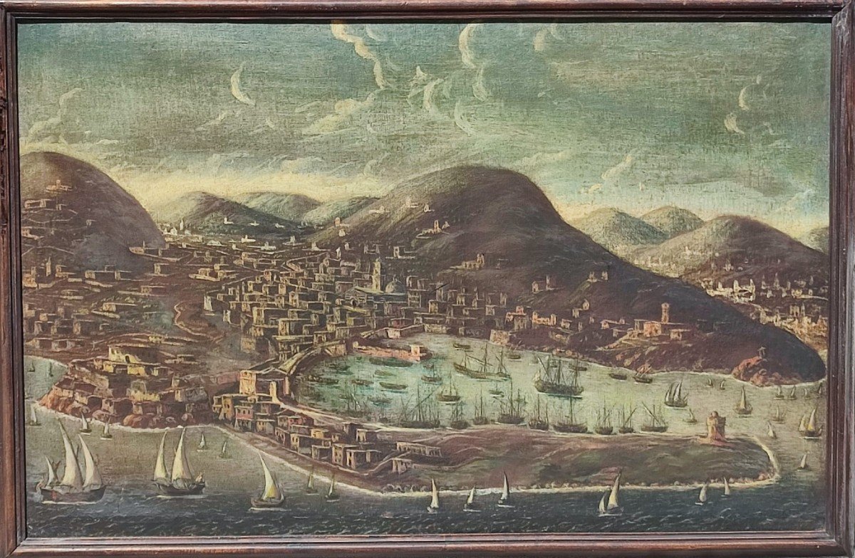 Painting Depicting The City Of Messina From A Bird's Eye View And Its Port  (1590-1620.)  