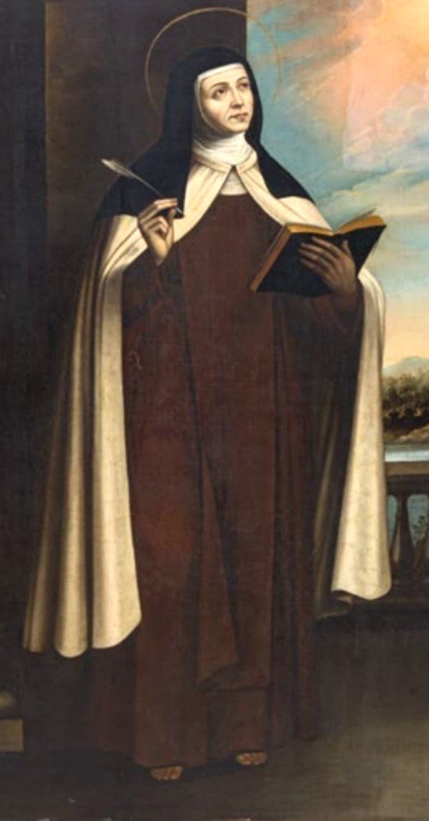 Francisco Zurbaran - Saint Terese d'Avila- Oil On Canvas.-photo-2