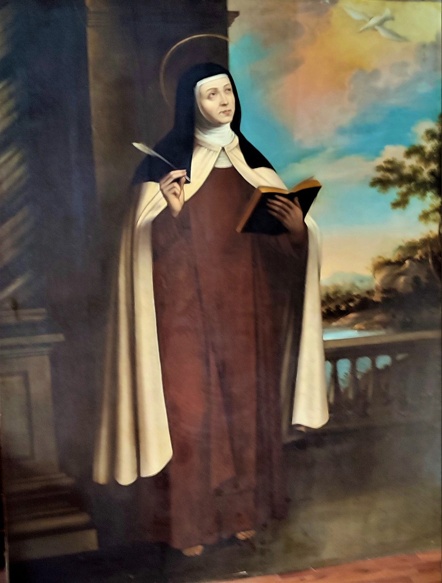 Francisco Zurbaran - Saint Terese d'Avila- Oil On Canvas.-photo-3