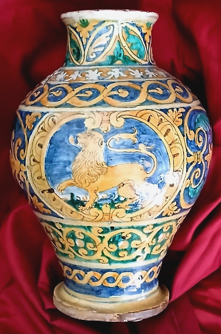 Boulle De Palermo, In Majolica Painted With Geometric Floral Motifs - XVI Cent.-xvii