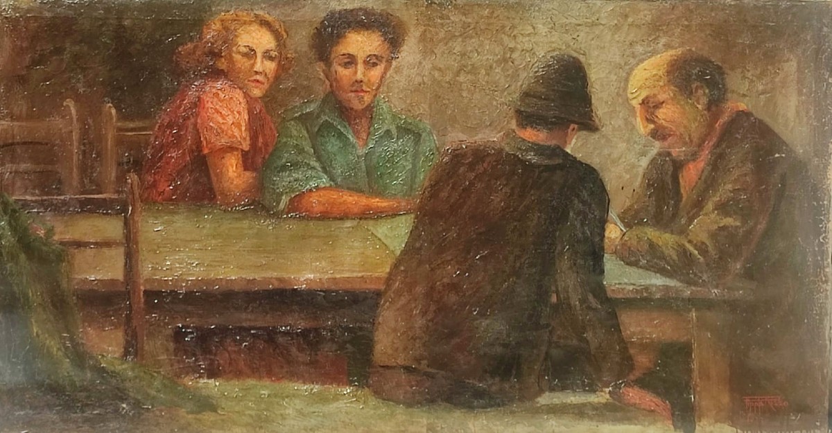The Painter Pippo Rizzo, (corleone 1897- Palermo 1964)  At The Age Of 26.