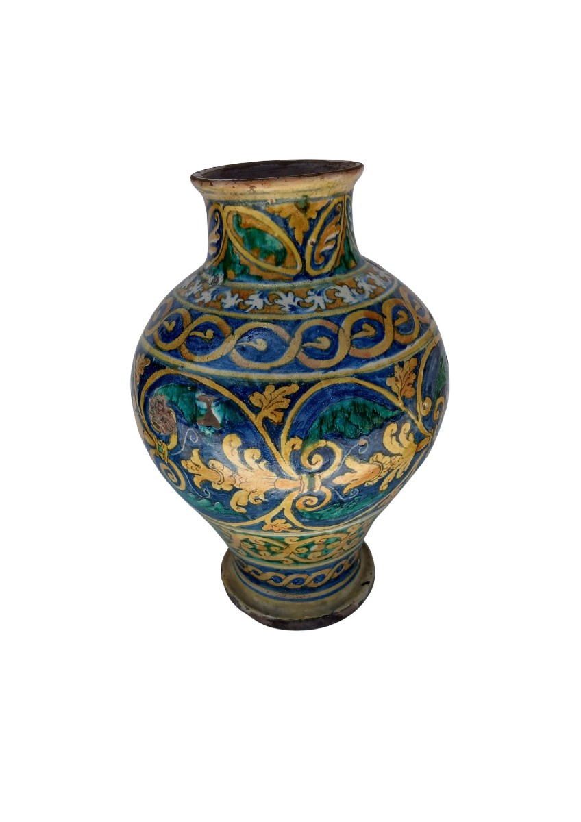 Boulle De Palermo, In Majolica Painted With Geometric Floral Motifs - XVI Cent.-xvii-photo-1