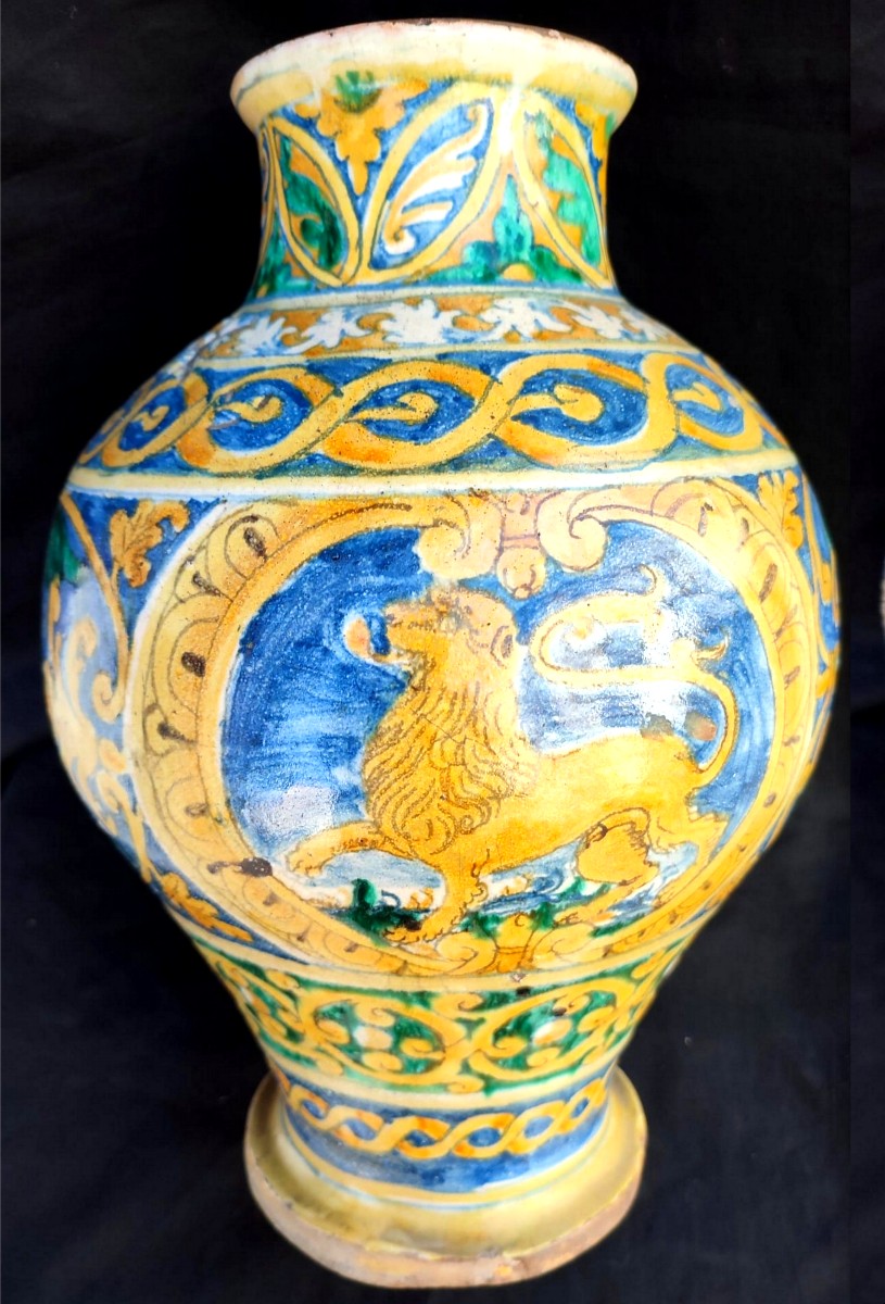 Boulle De Palermo, In Majolica Painted With Geometric Floral Motifs - XVI Cent.-xvii-photo-2