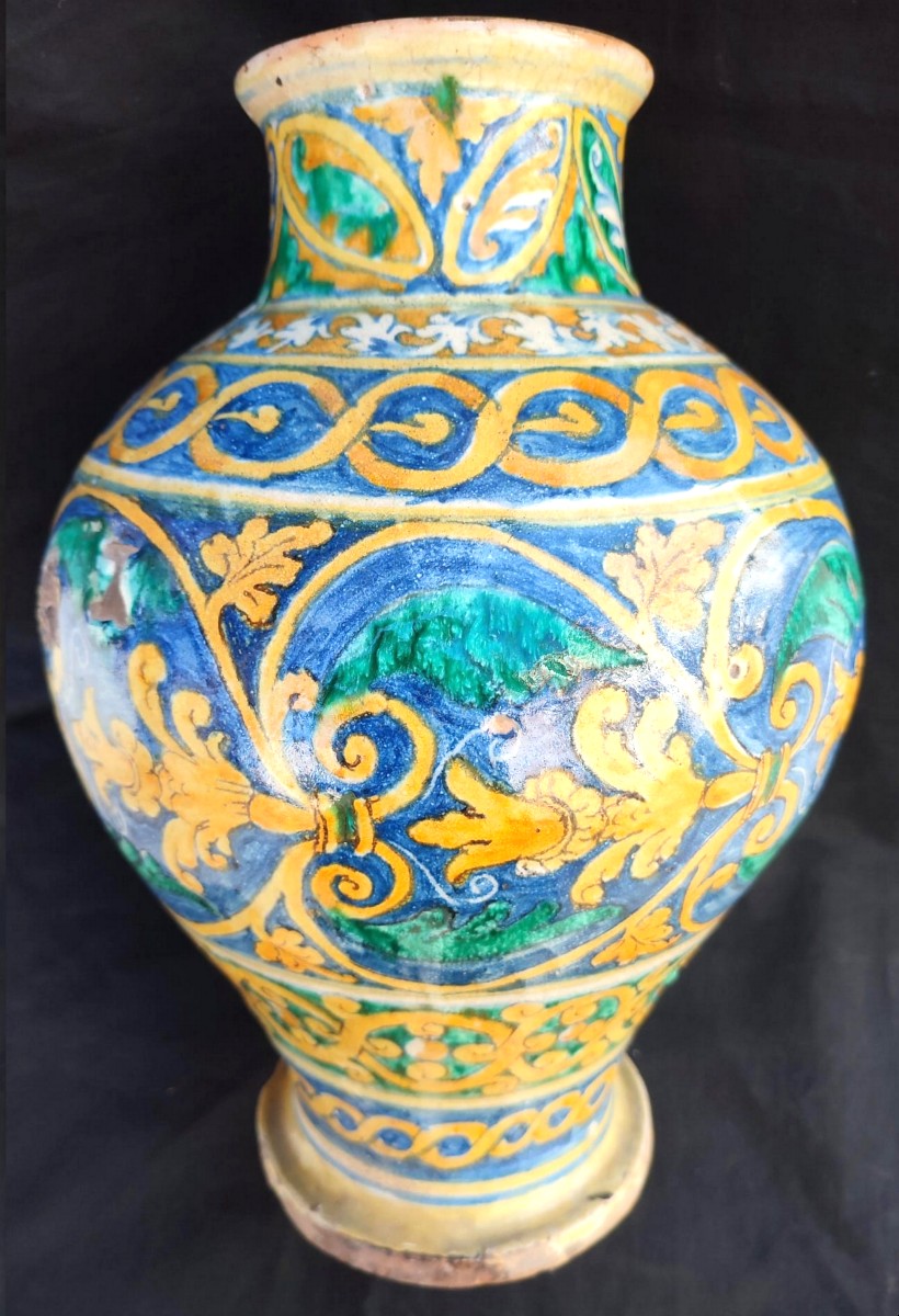 Boulle De Palermo, In Majolica Painted With Geometric Floral Motifs - XVI Cent.-xvii-photo-3