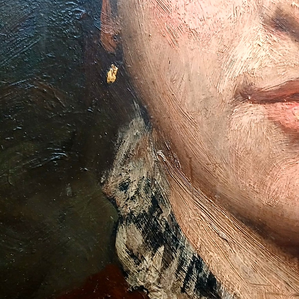  Portrait de Giulia Fattori. Huile sur panneau, réalisée par le maître Macchiaiolo vers 1884.-photo-3
