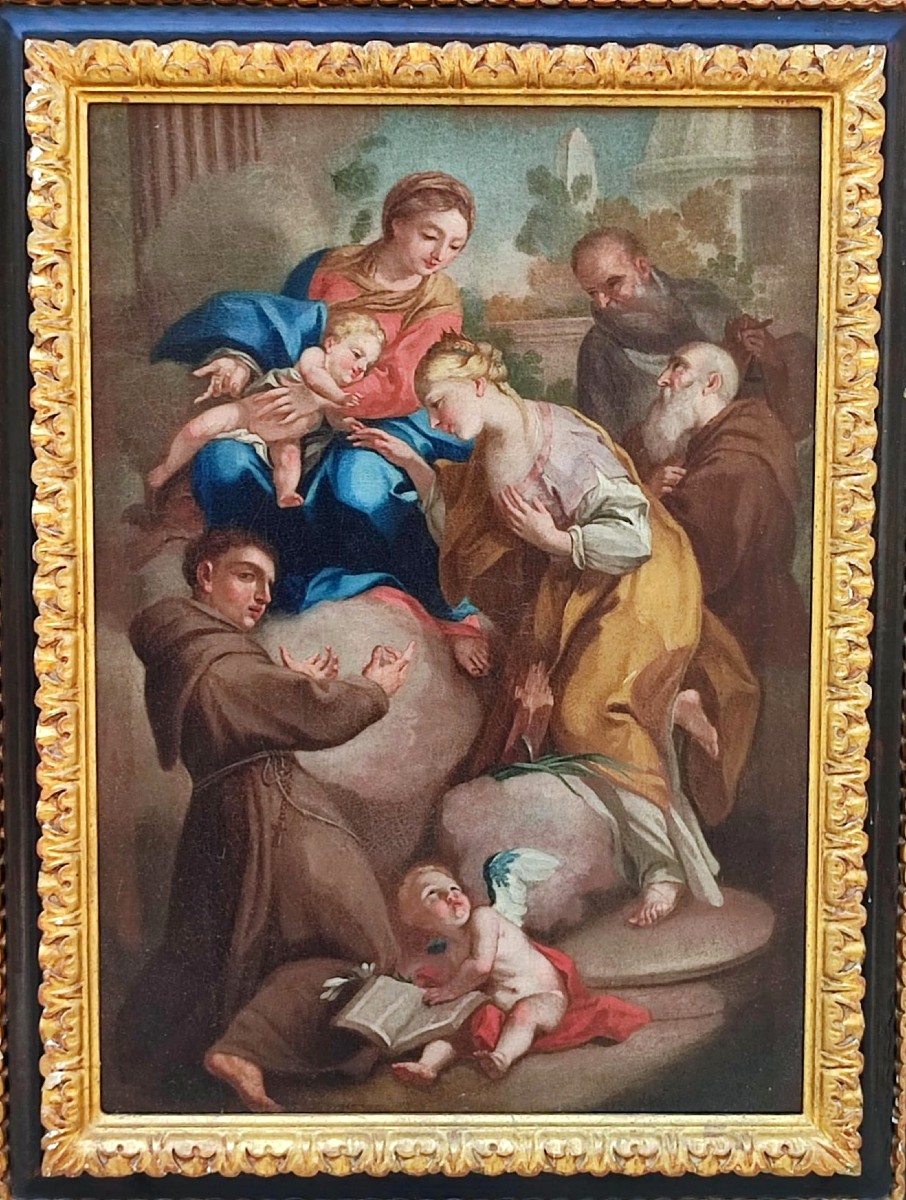 Antonio Balestra - The Sketch Of The "mystical Marriage Of Saint Catherine And The Saints" In V-photo-3