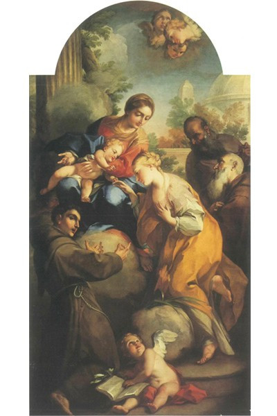 Antonio Balestra - The Sketch Of The "mystical Marriage Of Saint Catherine And The Saints" In V-photo-4