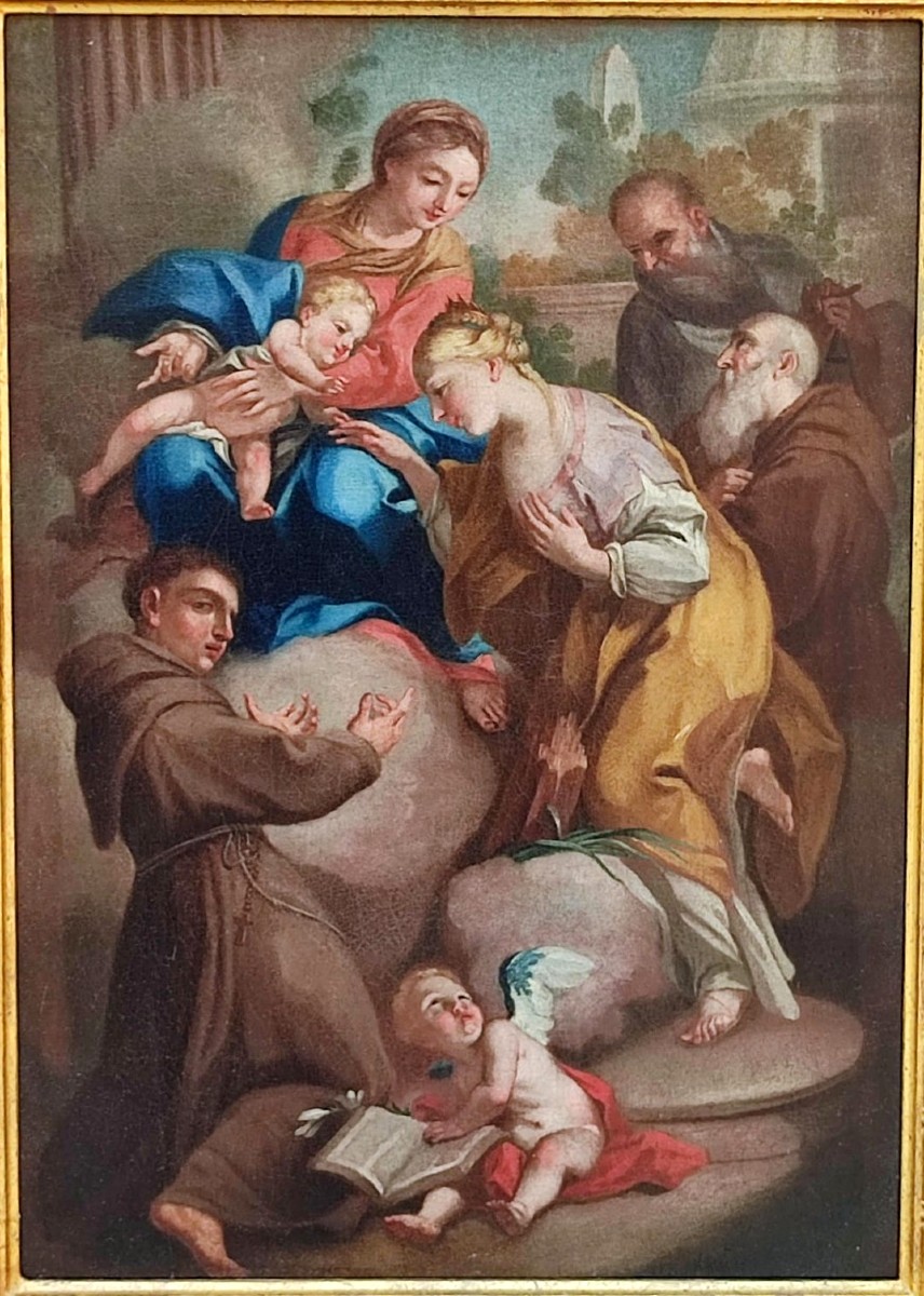 Antonio Balestra - The Sketch Of The "mystical Marriage Of Saint Catherine And The Saints" In V
