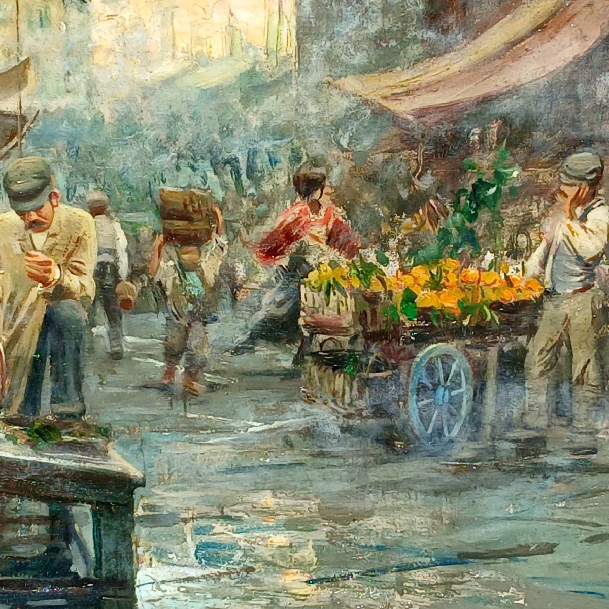 A Chaotic Scene From A Late 19th-century Naples Market. Noises, Smells, Smoke, And Voices... -photo-2