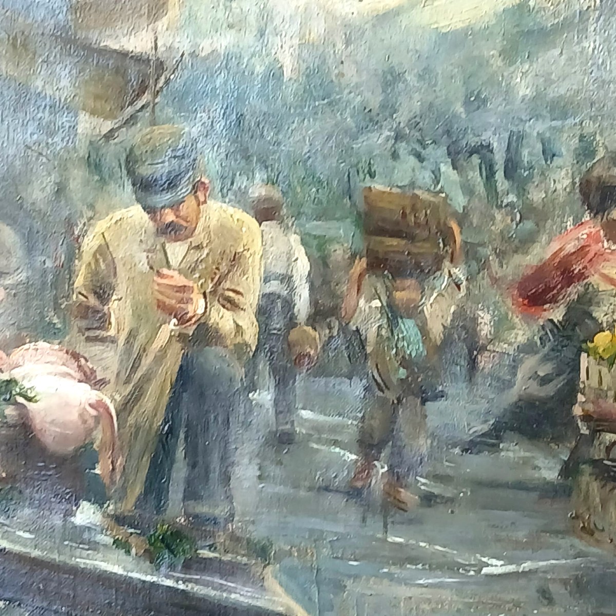 A Chaotic Scene From A Late 19th-century Naples Market. Noises, Smells, Smoke, And Voices... -photo-1