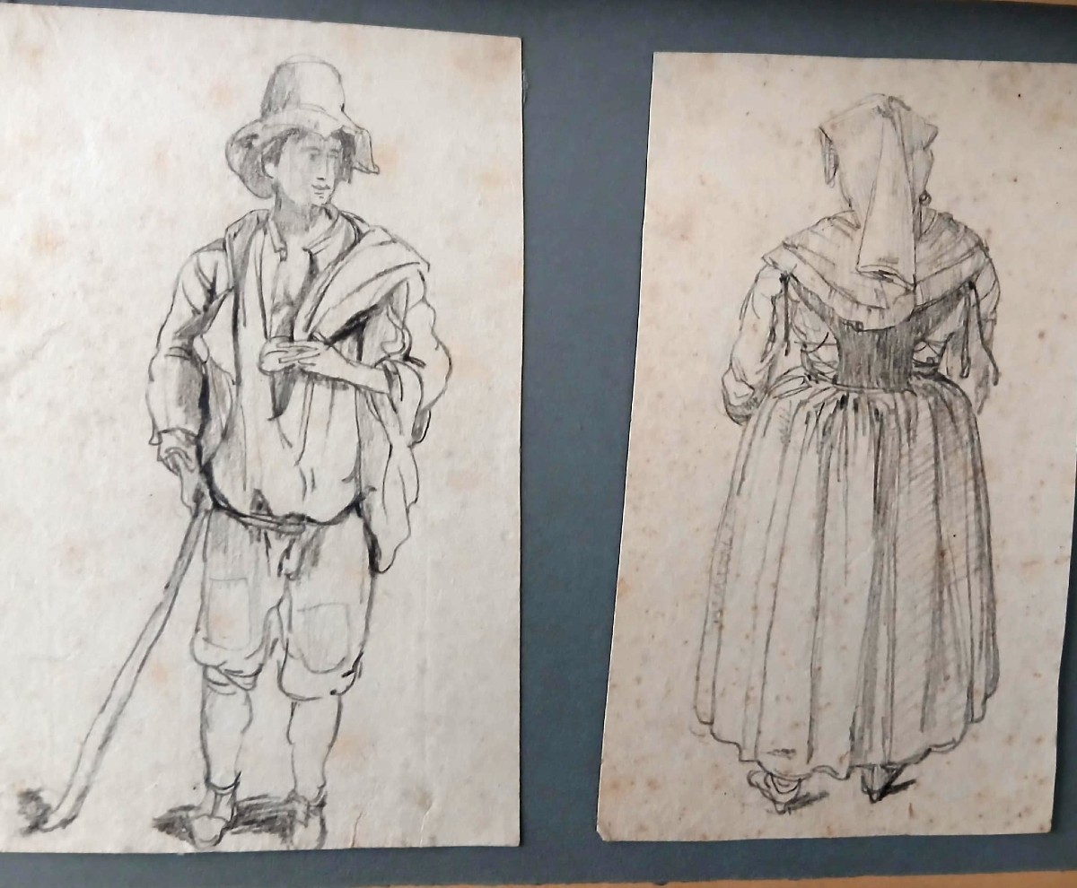  « Rome disparue », album de 19 dessins de la comtesse Letitia Bucci Blunt. Format 37 x 27 cm.-photo-6