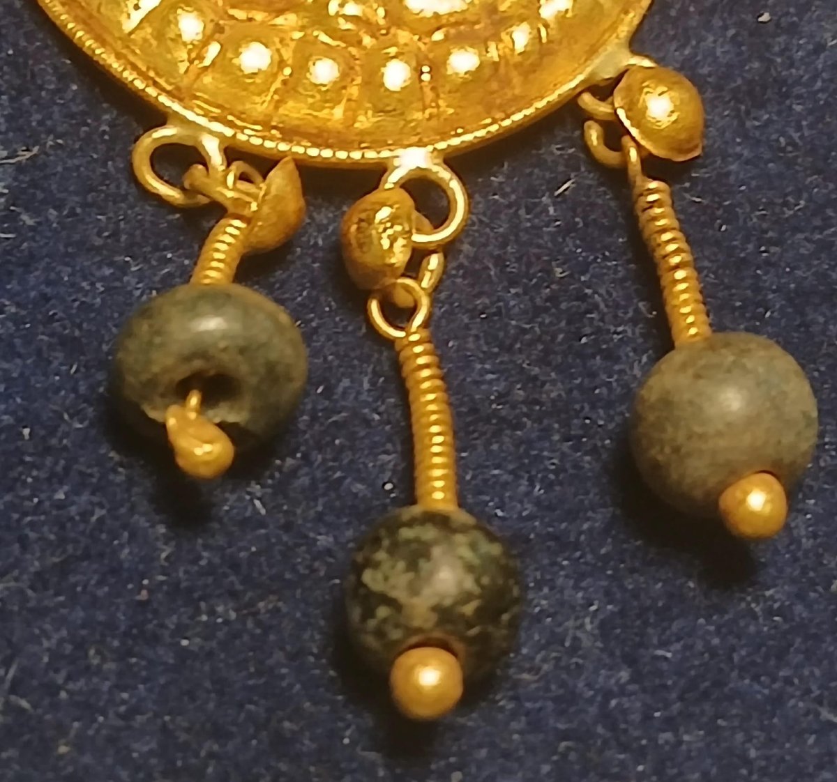 Boucles d'oreilles byzantines en or pur-photo-2