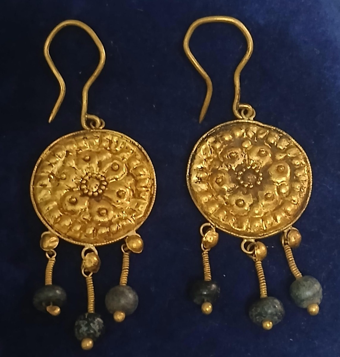 Boucles d'oreilles byzantines en or pur