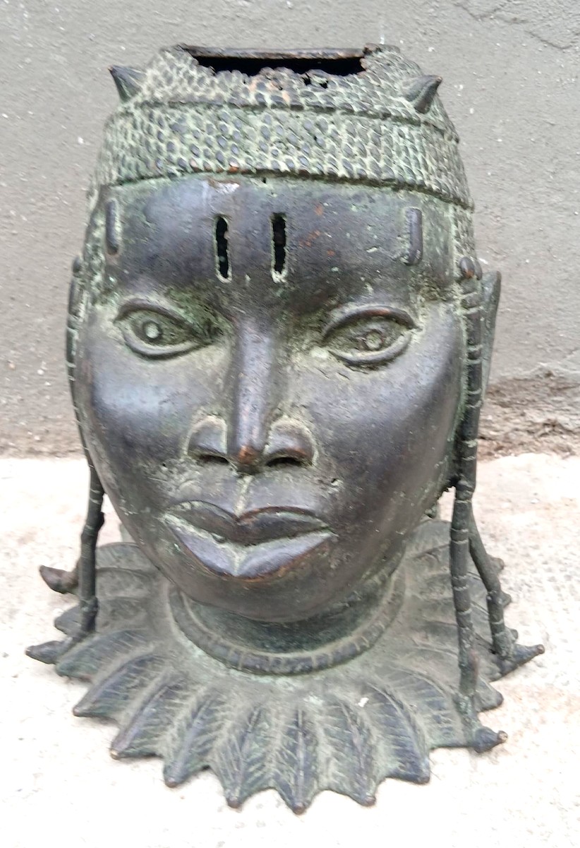Young Woman With Tribal Hairstyle. It Is Believed To Date Between The 18th And Early 19th C.