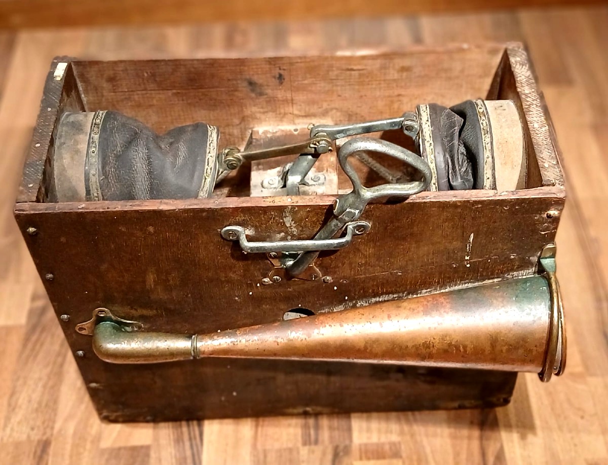 A 19th-century Hand-cranked Carriage Trumpet.  
