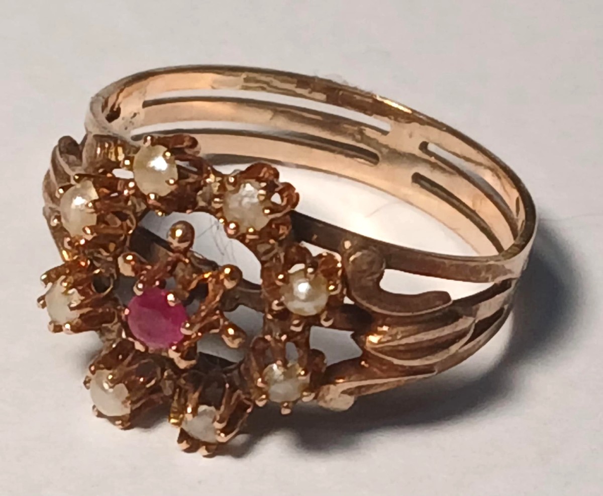 Sicilian Art Nouveau Rings In Antique Gold - 1900-1920 Of Your Choice.-photo-1