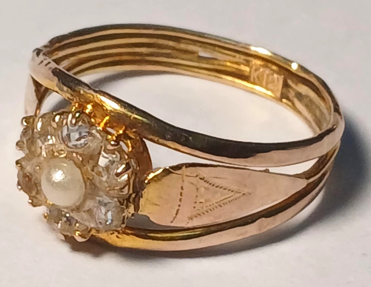 Sicilian Art Nouveau Rings In Antique Gold - 1900-1920 Of Your Choice.-photo-2