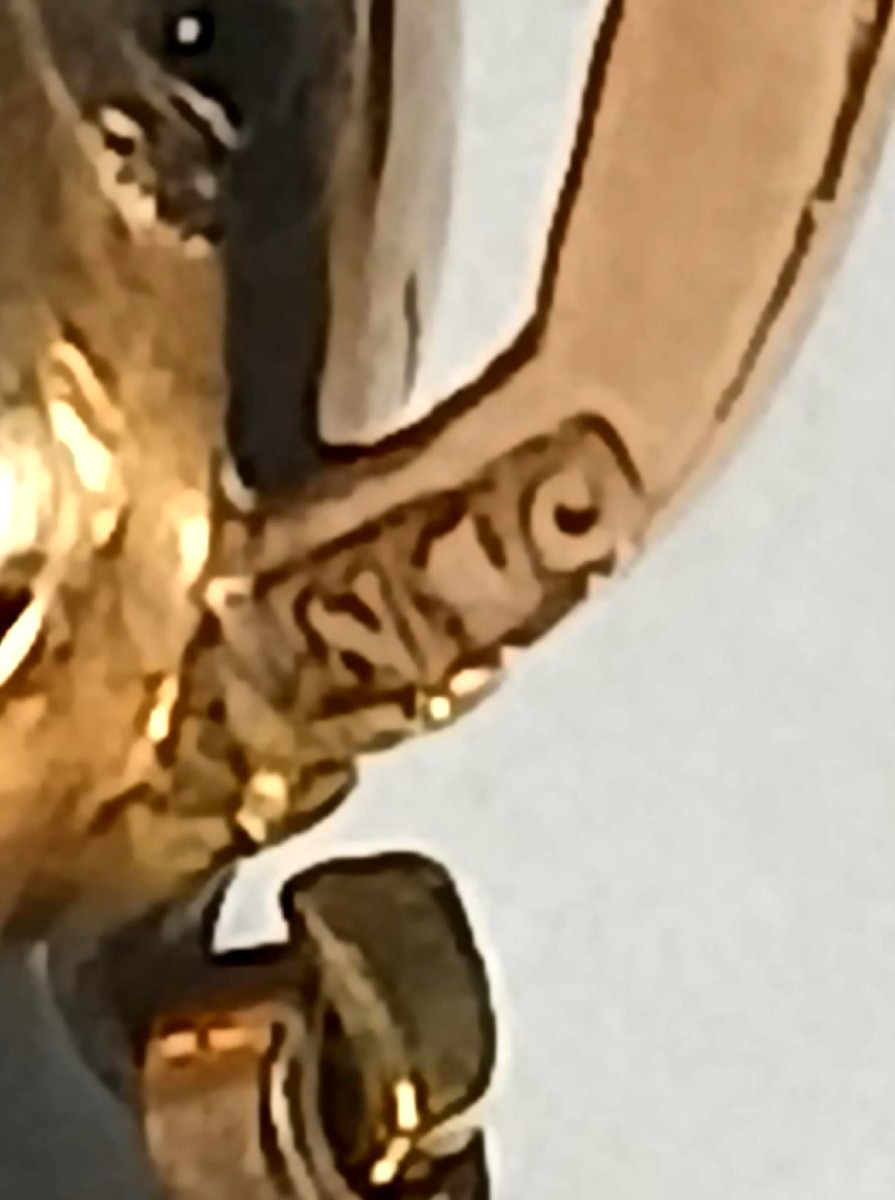 14-carat Gold Chased Earrings. Hallmarks Of The Kingdom Of The Two Sicilies, 1830.-photo-2