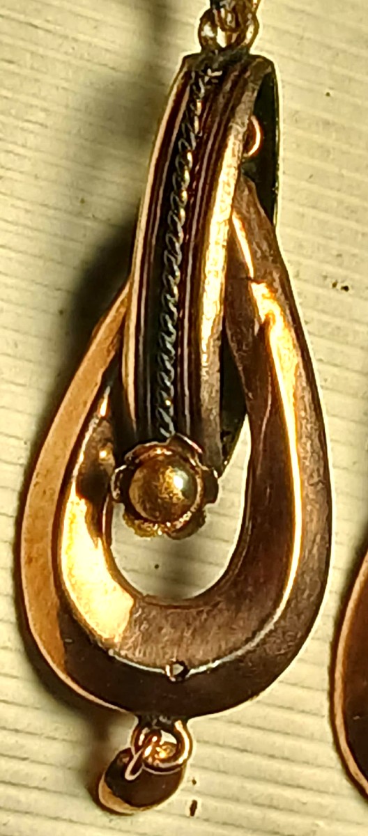 Sicilian Gold Bell-shaped Dangle Earrings, A Good Luck Charm, To Ward Off Misfortune. -photo-3