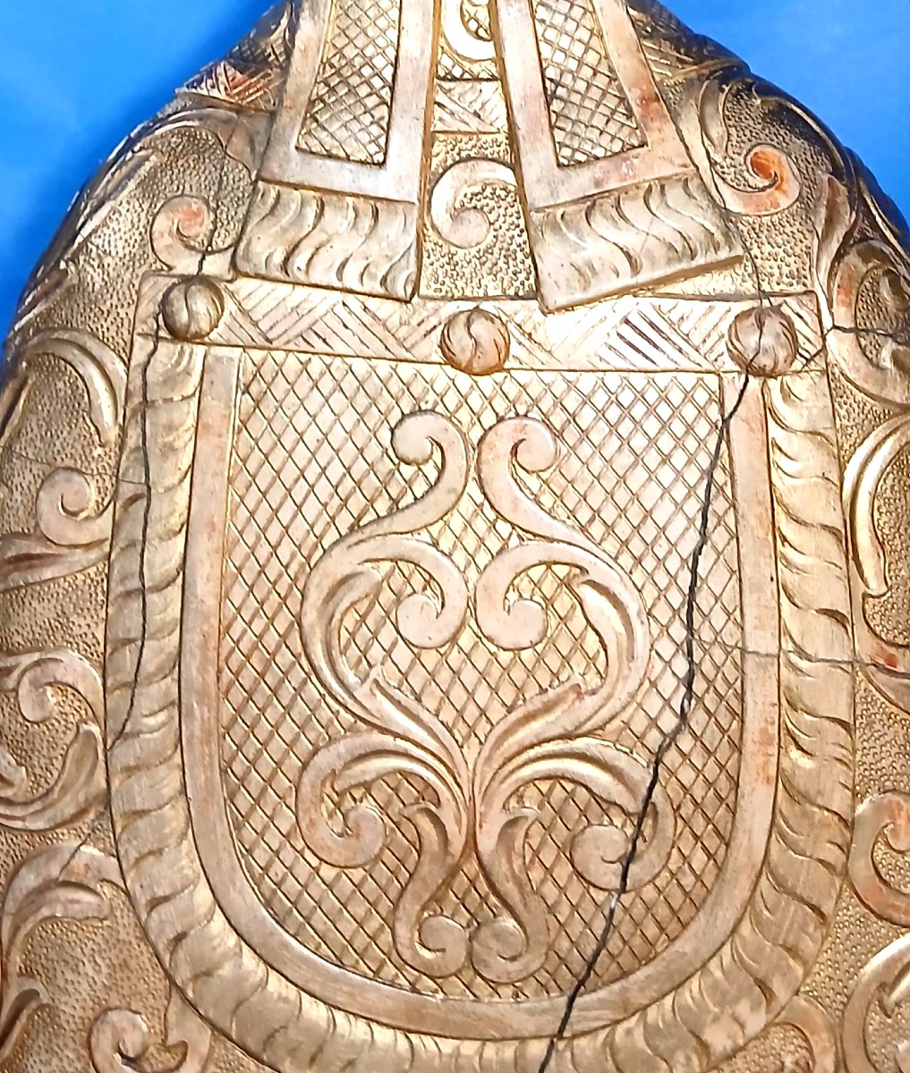 Saint Januarius - Interesting Wooden Sculpture And Gilded Plaque, From The Louis XVI Era. -photo-1