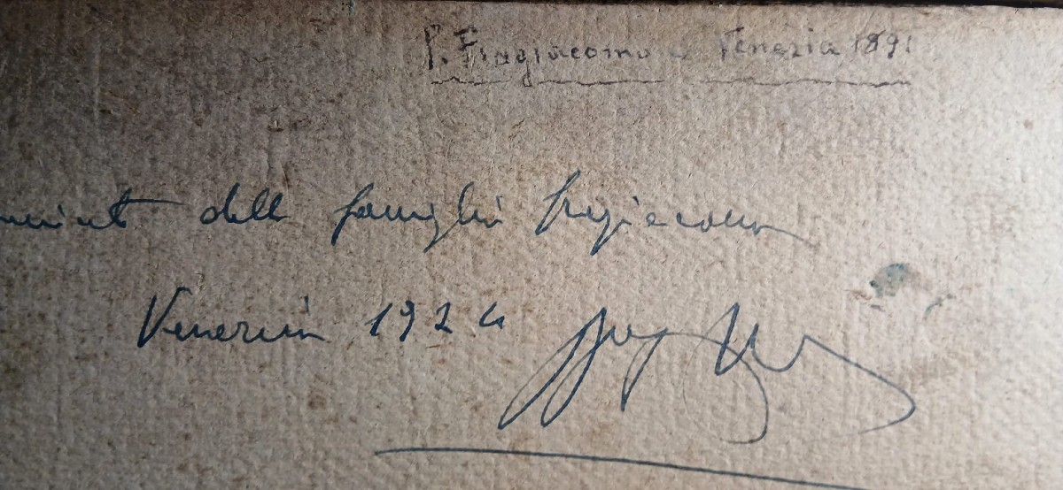 Pietro Fragiacomo « Voile au loin », Venise, 1891 (Provenance : Famille Fragiacomo, 1924)-photo-3