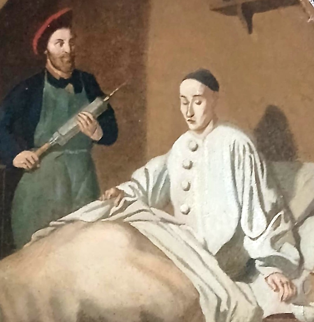 Jean Pezous 1815-1885 'l'invers d'Une Repaille' (by Jean Huber) Cm.41x31-photo-4