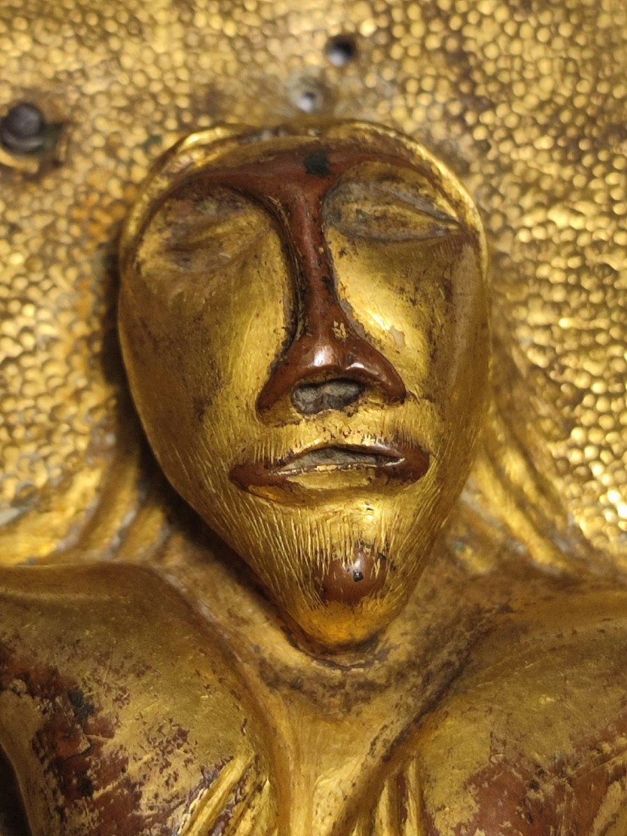 Lombard Crucifix In Gilded Copper With Mercusium. (569-774 Ad)-photo-1