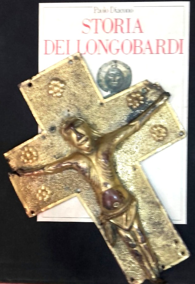 Lombard Crucifix In Gilded Copper With Mercusium. (569-774 Ad)