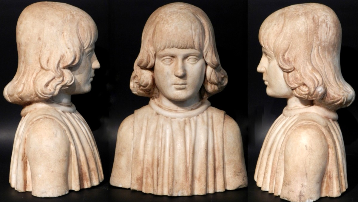  Alphonse d'Aragon - Œuvre experte de Francesco Laurana, sculpture en marbre (vers 1488)