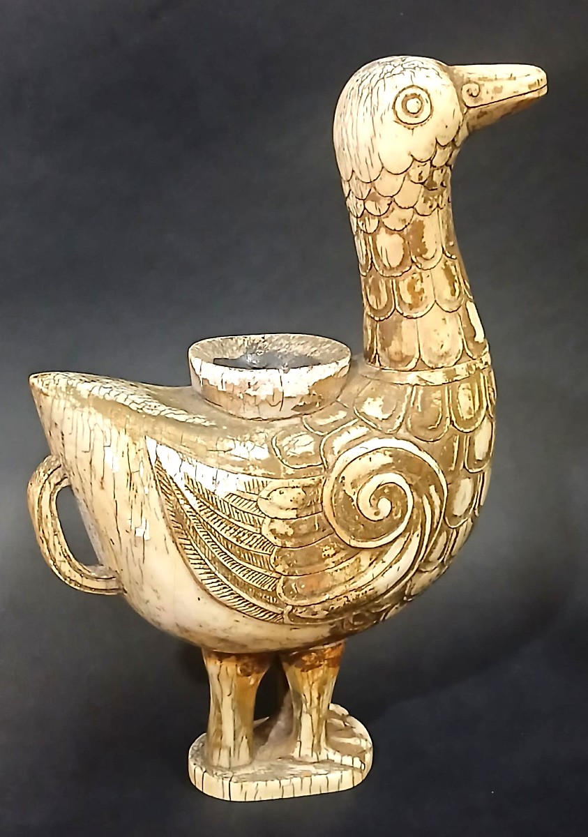  Canard en ivoire nettoyant les pinceaux, Dyn. Song, Chine, 907–1125-photo-2