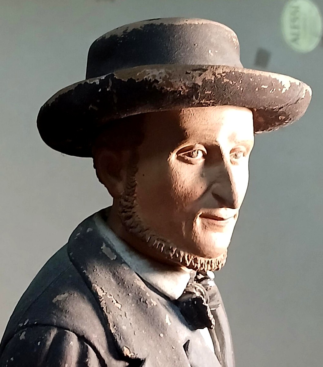 Bongiovanni Vavccaro In Caltagirone, Polychrome Terracotta Sculpture: 'il Campiere'-photo-4