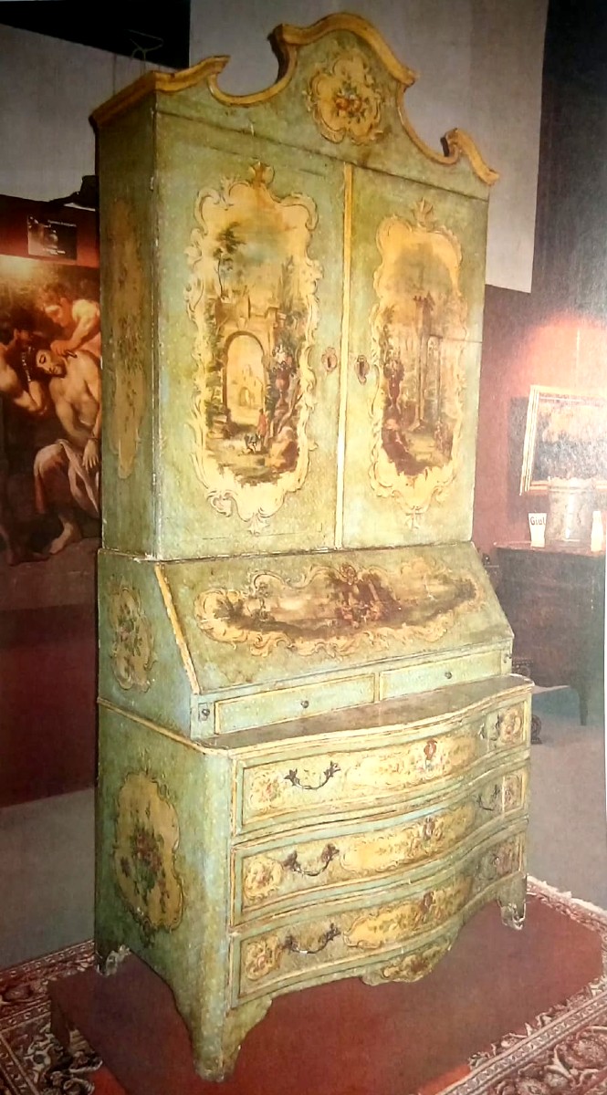 18th-century Sicilian Painted Trumeau