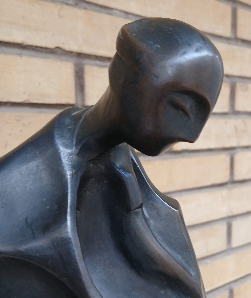 Umberto Boccioni 'L'Homme futuriste'Fusion de l'homme de pierre et de la cape . Bronze -photo-3