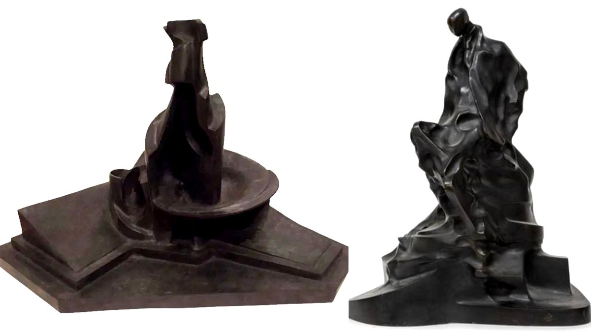 Umberto Boccioni's 'futurist Man' Is An Invisible Sculpture. Lost-wax Bronze, 58 X 45 Cm.-photo-2