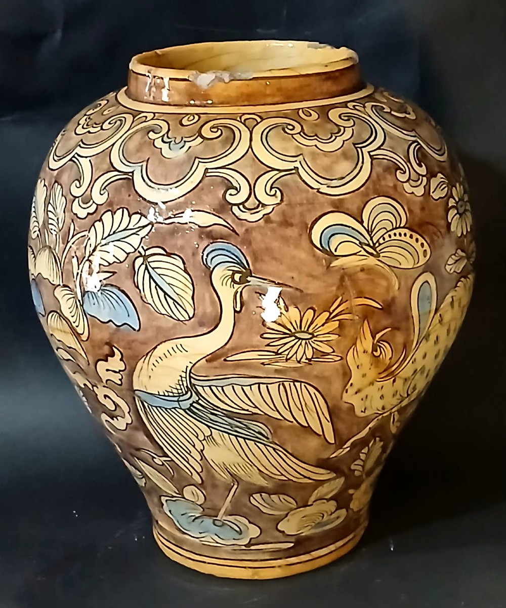 Bol persan en faïence à décor animalier. Perse avec influences chinoises - XVIIIe siècle. -photo-1