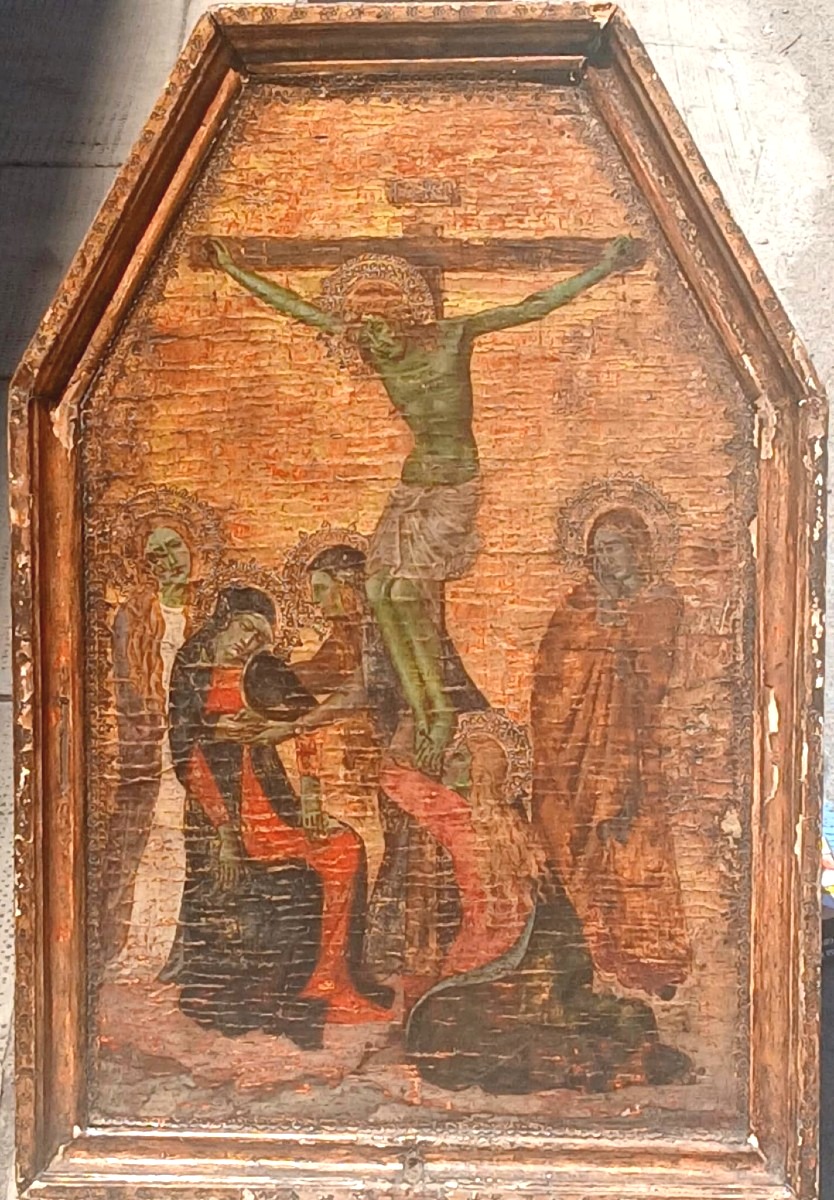 Panneau siennois du faussaire Federico Joni, d'Ugolino di Nerio, XIVe siècle.
