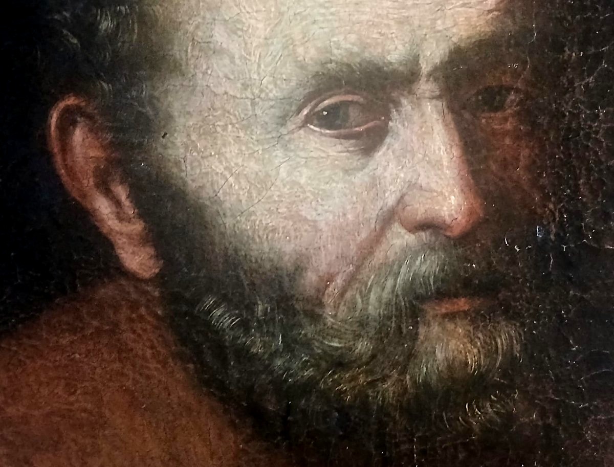  Pietro Novelli « Il Monrealese ». Huile sur toile représentant le premier des douze apôtres - -photo-3
