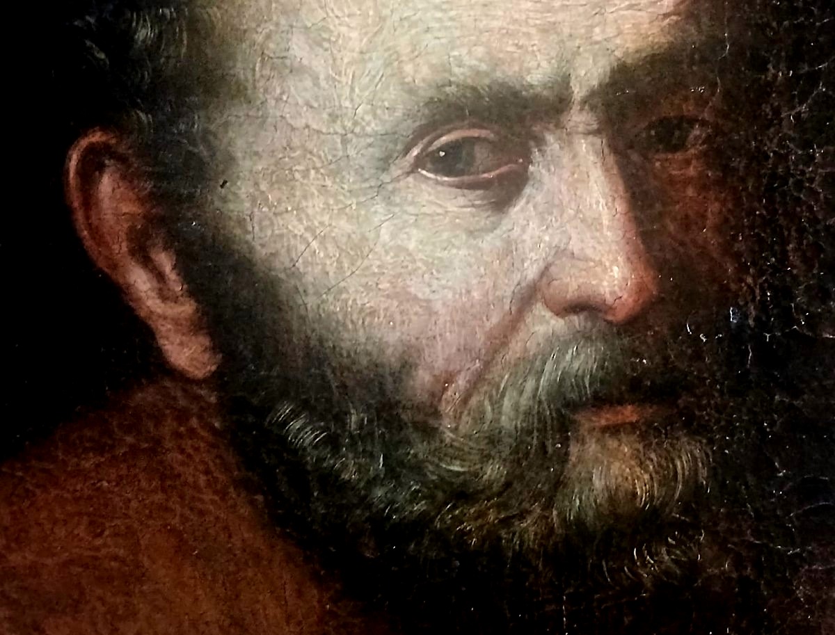  Pietro Novelli « Il Monrealese ». Huile sur toile représentant le premier des douze apôtres - -photo-3