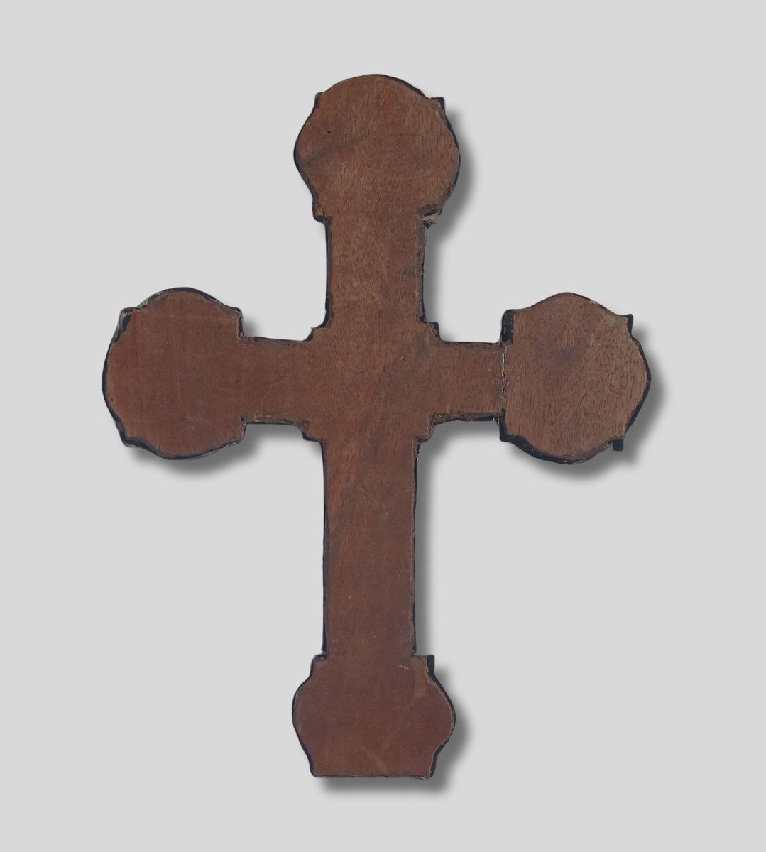 Croix Copte En Argent Gaufré Et Ciselé Avec Dorure. XIVe Siècle-photo-2