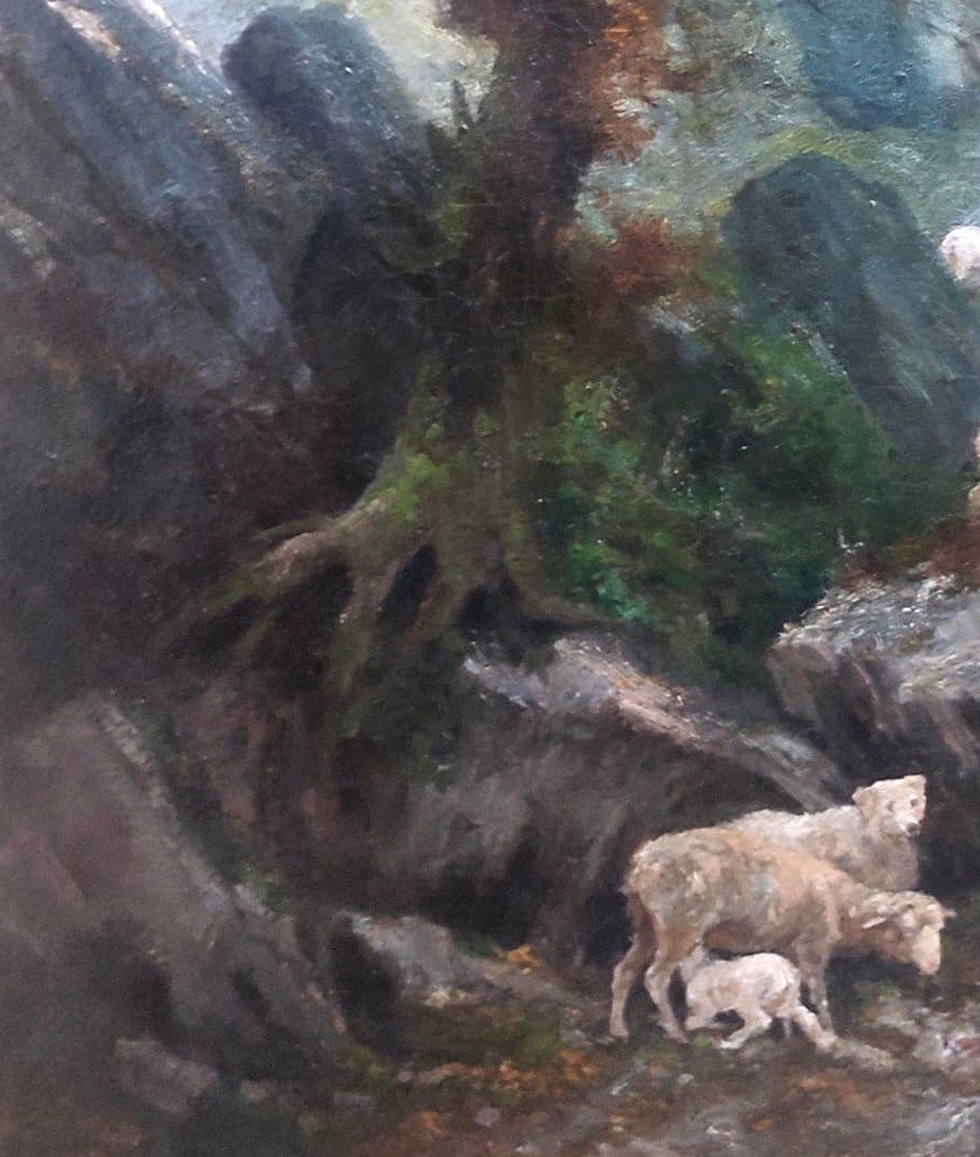 Antonino Leto, “grazing On Mount Solaro.” Oil On Canvas, 145x122 Cm.-photo-3