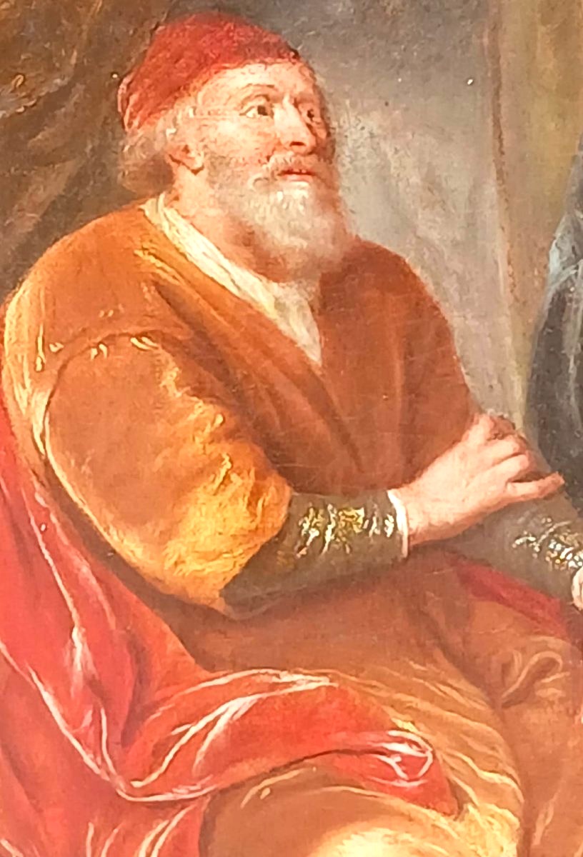 « Sarah conduit Agar à Abraham » - École flamande du début du XVIIIe siècle (60 x 52 cm) -photo-2