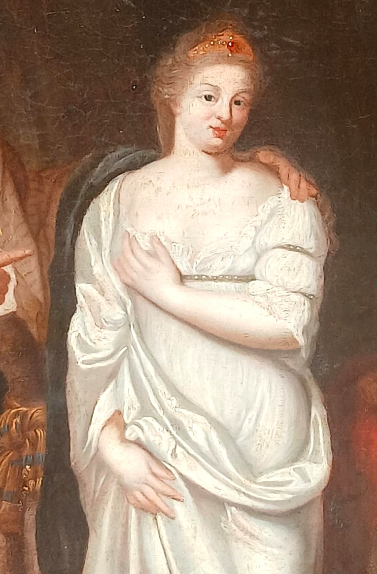 « Sarah conduit Agar à Abraham » - École flamande du début du XVIIIe siècle (60 x 52 cm) -photo-3