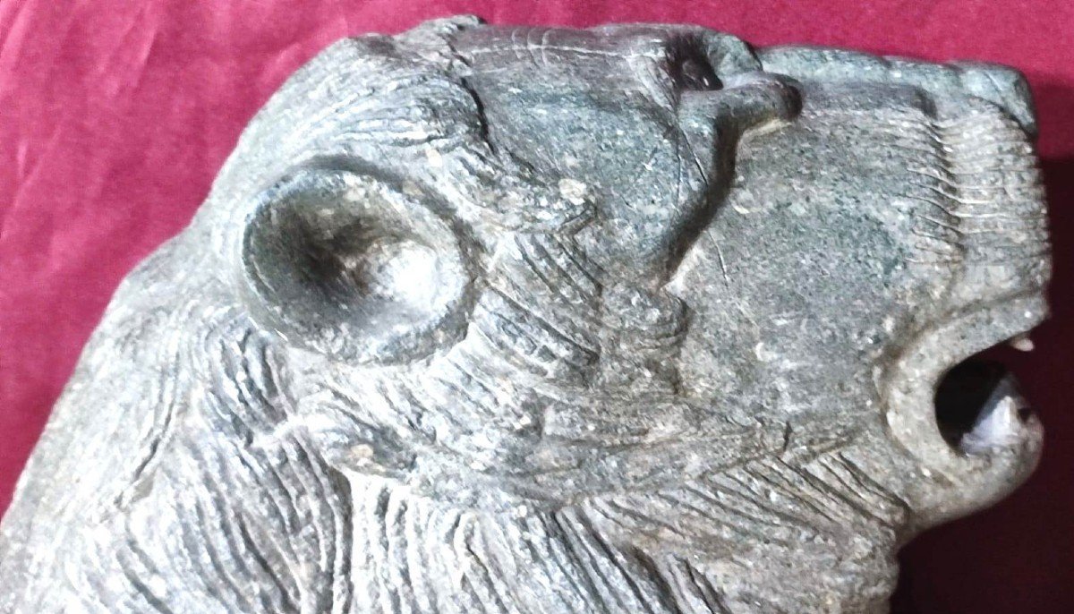 Medieval Arab-norman Lion, Likely Of Fatimid Origin. 13th-century Basalt Sculpture-photo-4