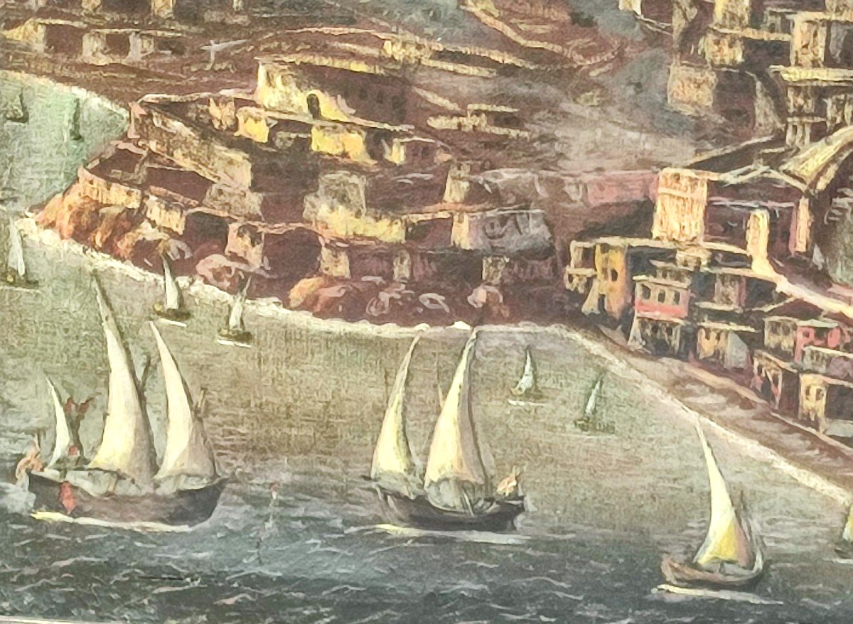 Didier Barra-Messine et son port vus à vol d'oiseau. Œuvre franco-flamand, 1630 c.-photo-2