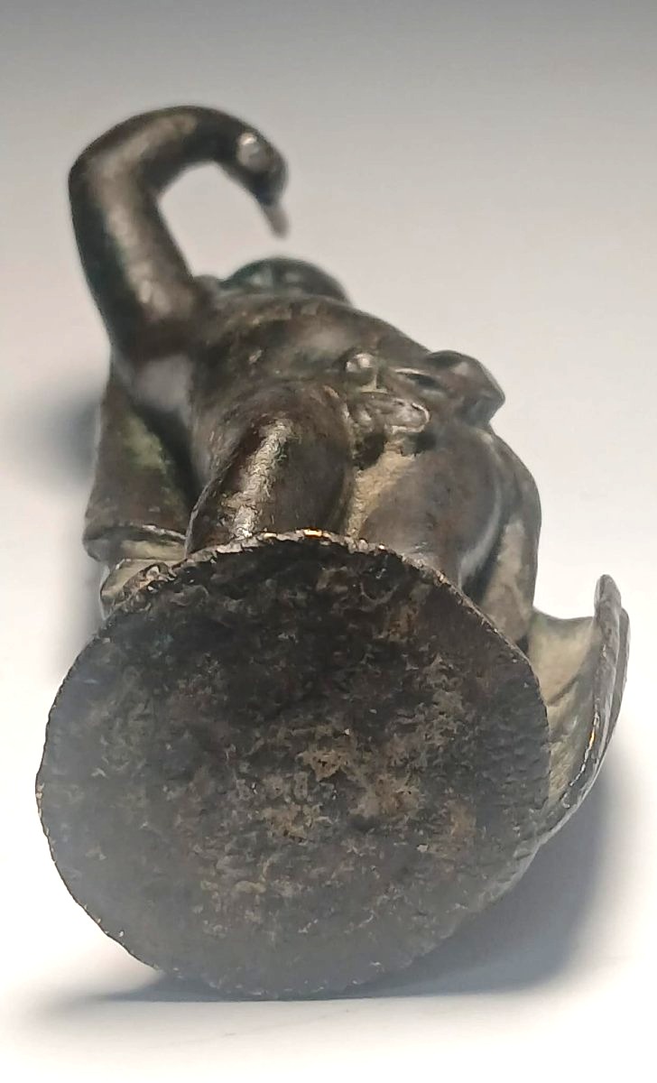  Child Mars. Renaissance Bronze Sculpture. Veneto, 16th Century. Height: 13 Cm.-photo-3