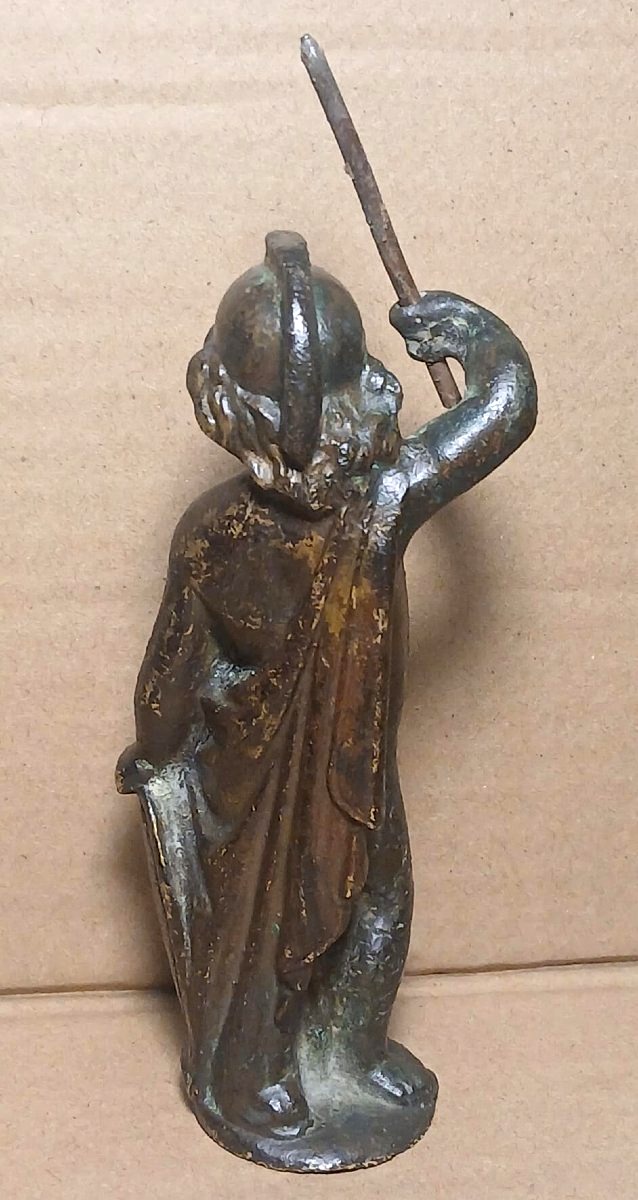  Child Mars. Renaissance Bronze Sculpture. Veneto, 16th Century. Height: 13 Cm.-photo-6