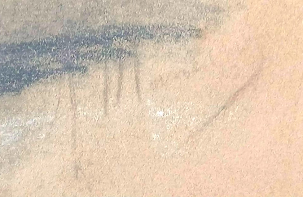 Francesco Paolo Michetti « Timidement nu » Technique mixte pastel et fusain sur carton. -photo-3