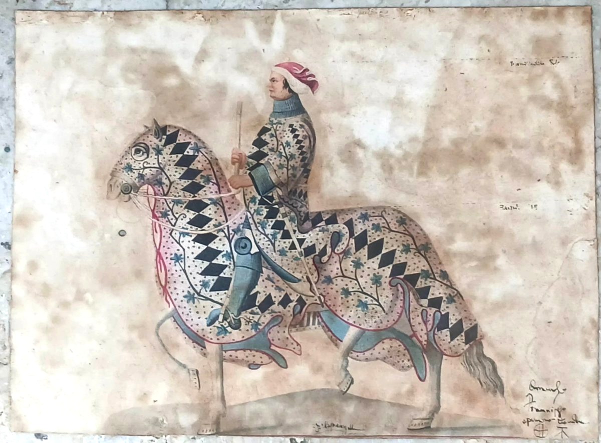 The Original Sketches For The Fresco Of Guidoriccio Da Fogliano (signed And Dated)-photo-3
