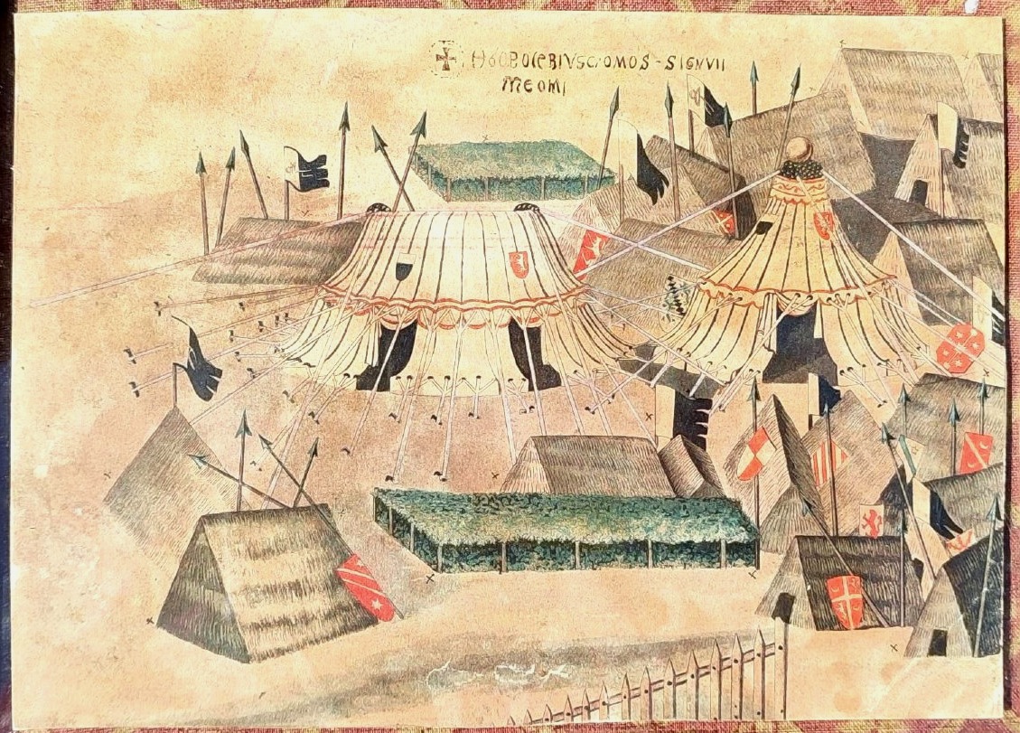 The Original Sketches For The Fresco Of Guidoriccio Da Fogliano (signed And Dated)-photo-3