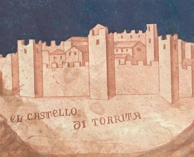 La bataille de Val di Chiana. Croquis à l'échelle à l'encre et à la tempera, XIVe siècle. -photo-3